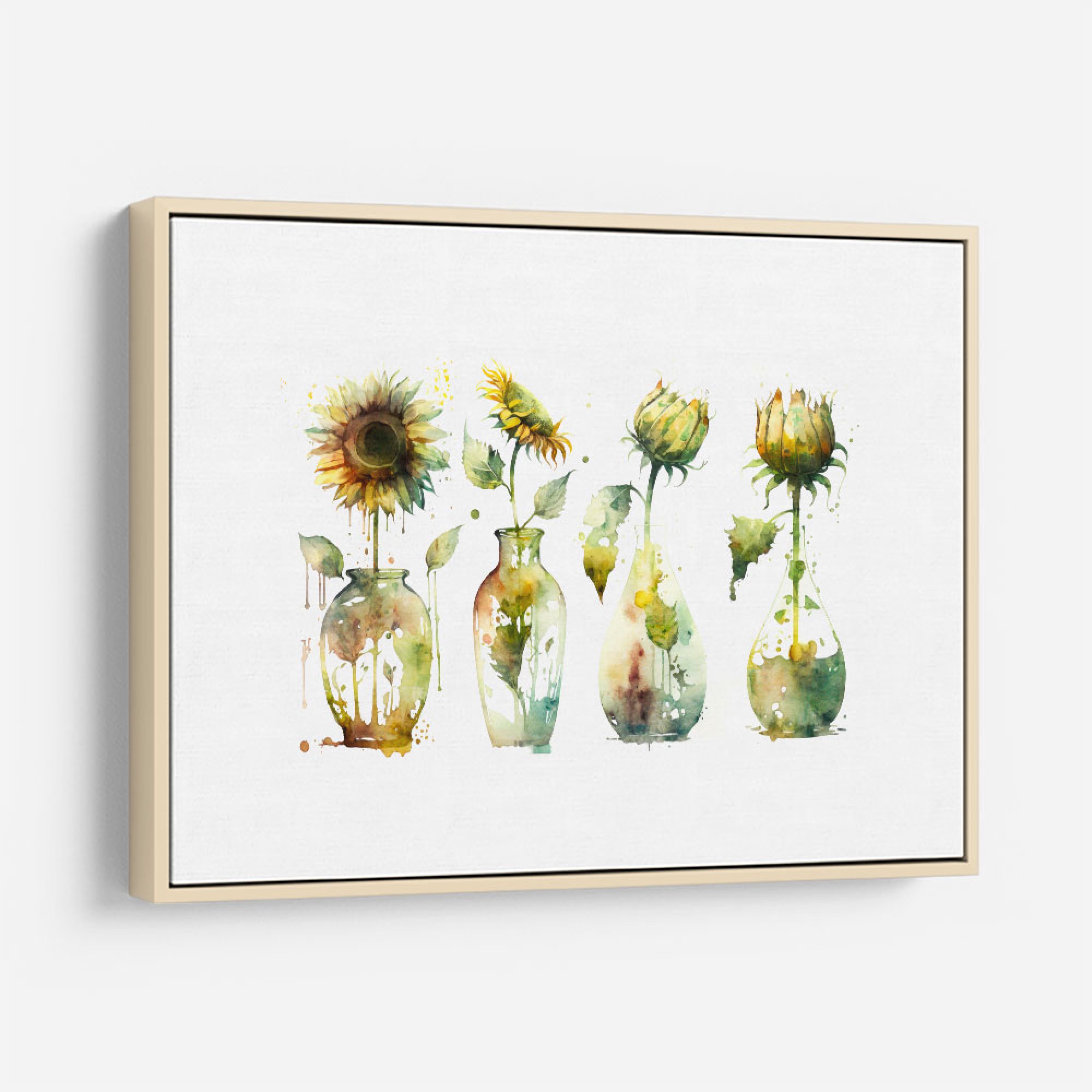 Melrose International Sunflower Vase Canvas Wall Art 32